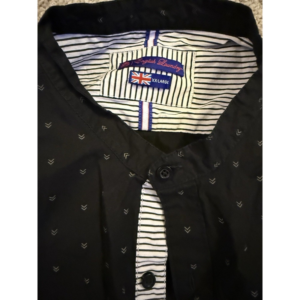 English Laundry Button Short Sleeve Shirt - XXL - Black - Picture 5 of 5